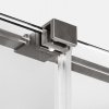 NEW TRENDY Drzwi wnękowe SMART GUNMETAL BRUSHED 1D U 150x200 szkło czyste 8mm Active Shield 2.0 - WIESZAK EXK-7829